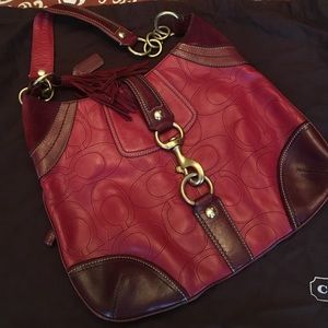 Leather Coach shoulder bag